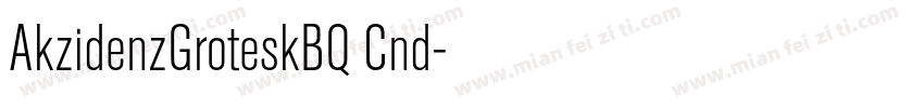 AkzidenzGroteskBQ Cnd字体转换